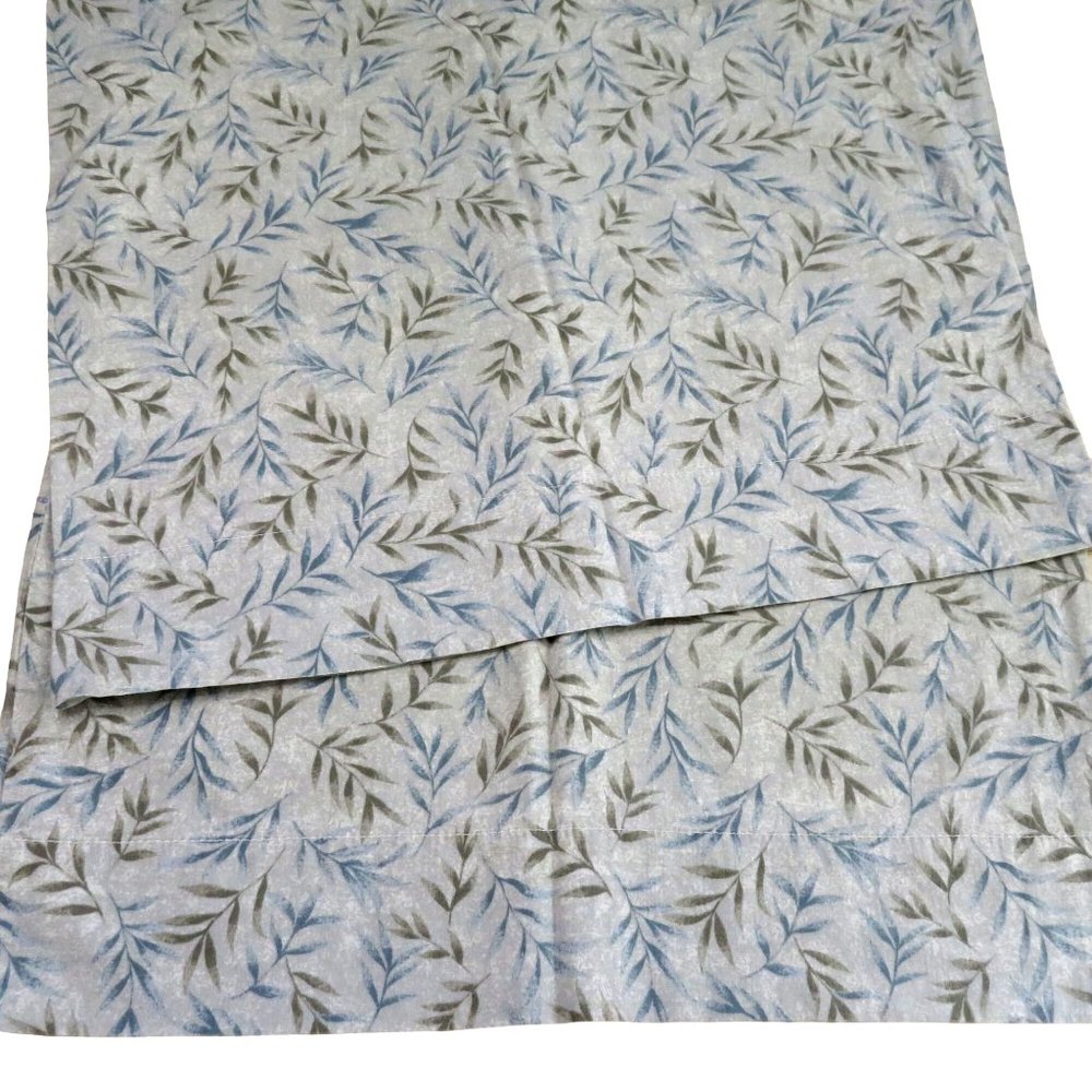 Vintage Home Design Pair of 2 Standard Pillowcases Gray Blue Cotton USA Made